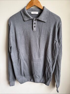 Wool & Co 100% Virgin Extrafine Merino Wool Lightweight Pullover Jumper Collar M